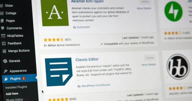 Wordpress updaten in het plugin overzicht scherm